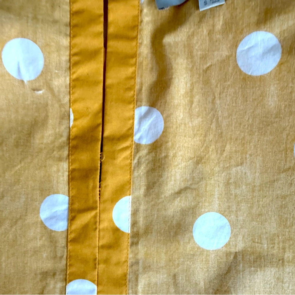 LOFT Women’s Blouse Ballon Sleeves Yellow Polka Dot Women's Top Shirt Size S - Picture 14 of 16